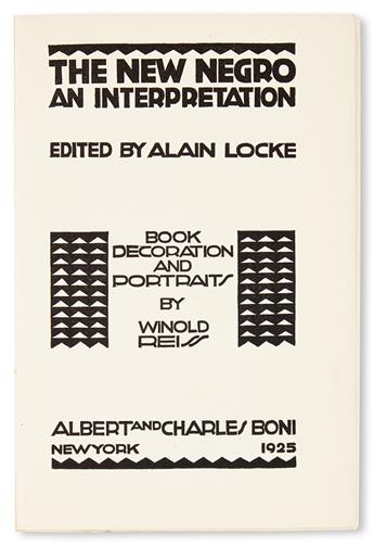 (LITERATURE AND POETRY.) LOCKE, ALAIN, EDITOR. The New Negro. Book Decorations and Portraits by Winold Reiss.